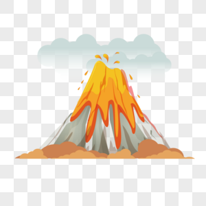 火山喷发山坡火山塞高清图片