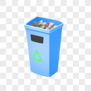 环保垃圾桶可循环元素图片