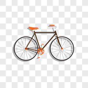 交通工具单车自行车扁平图图片