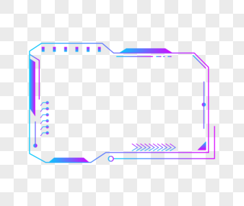 科技边框线条方框高清图片