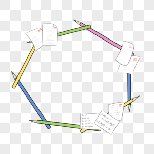 边框铅笔高清图片素材