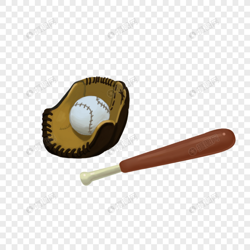 运动棒球手套组合系列元素图片