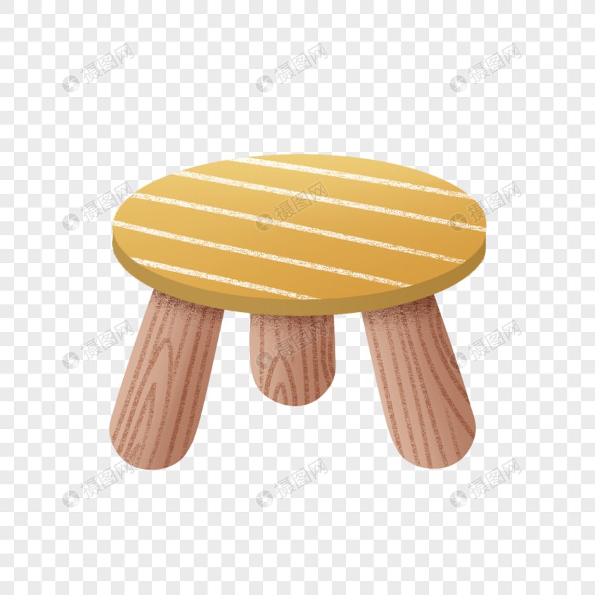 免抠元素 手绘/卡通元素 板凳.png