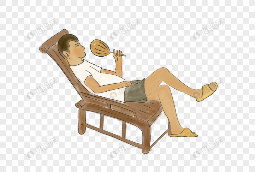 免抠元素 手绘/卡通元素 躺着睡觉的男孩.png