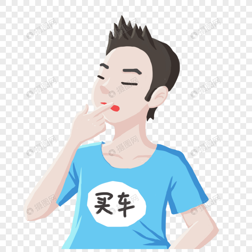 思考的男孩图片