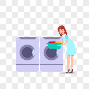 洗衣晒衣烘干衣服元素图片