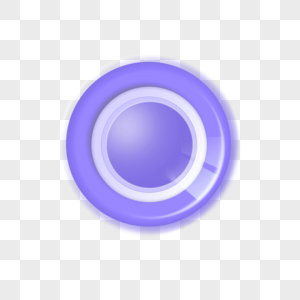 紫色卡通圆形按钮图标图片
