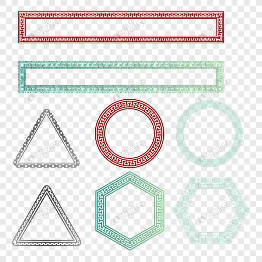 复古风格边框免扣元素图片