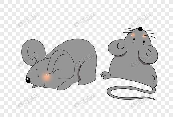 两只可爱的老鼠图片