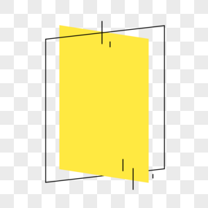 黄色简约边框图片