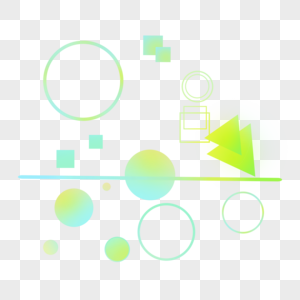 绿色几何图形组合高清图片