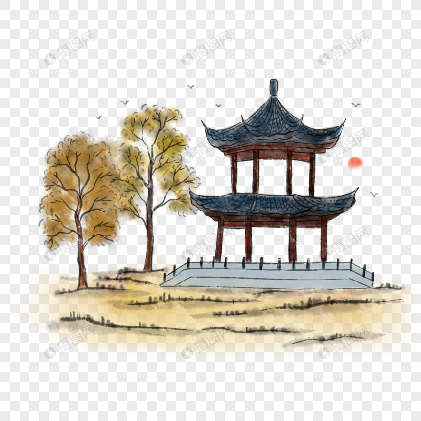 中国风秋天景色图片