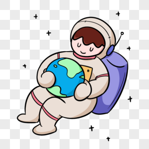 宇航员抱着地球图片