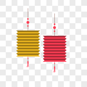 红黄中式灯笼素材下载图片