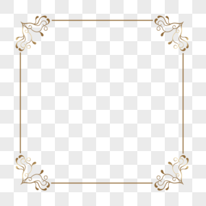 方形欧式花纹边框素材下载高清图片
