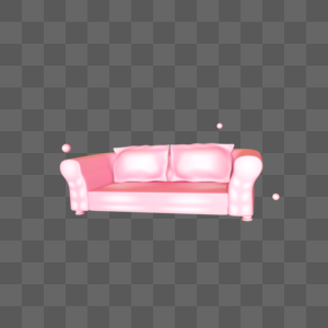 粉色双人沙发图片