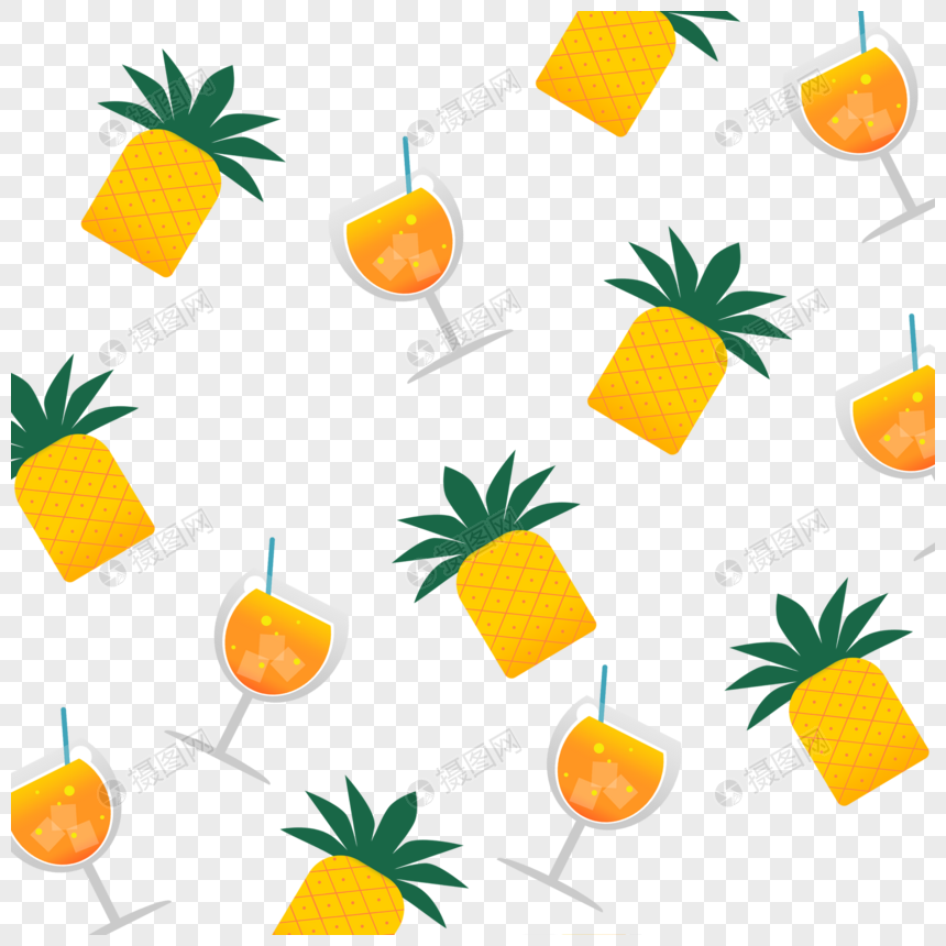 夏季菠萝饮料果汁图片