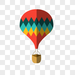 彩色热气球卡通素材下载高清图片