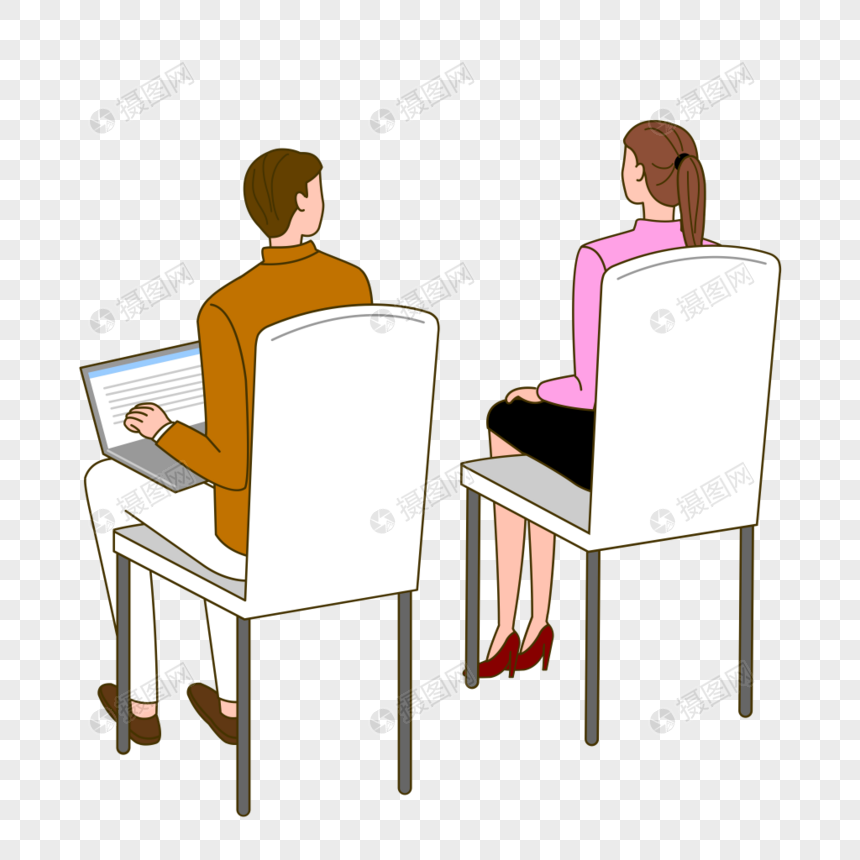 男人女人坐在椅子上素材图片
