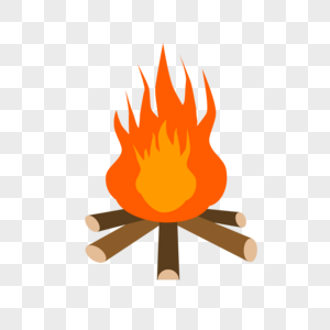 木柴烧火图片