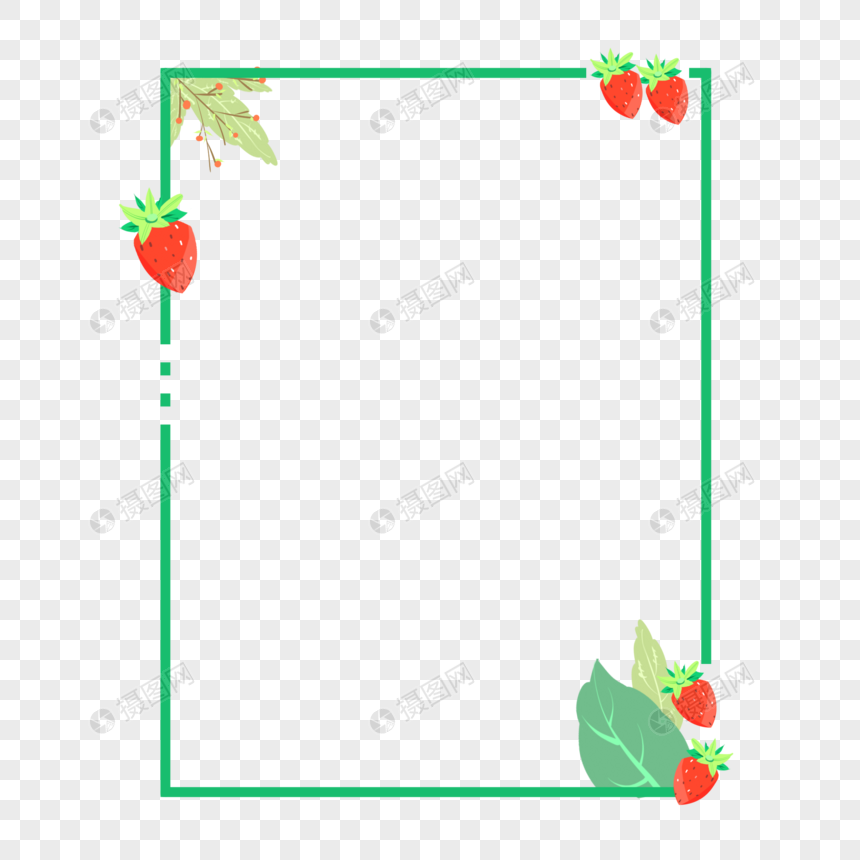 清新植物边框图片