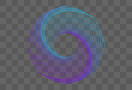 多边形科技感旋转渐变线条图片