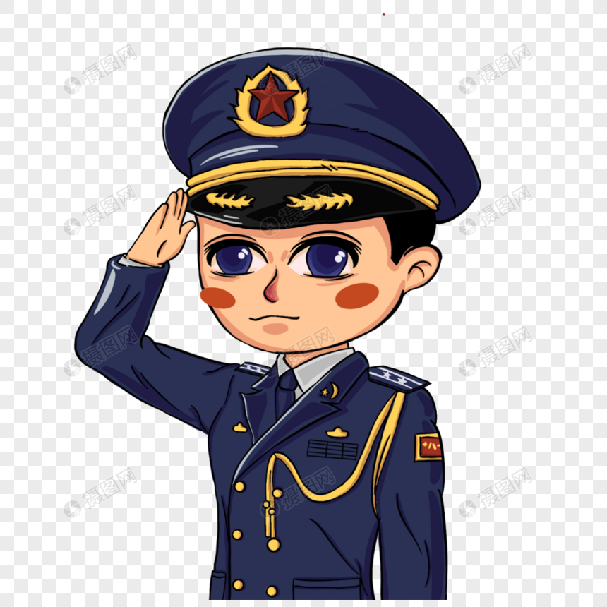 敬礼的军人