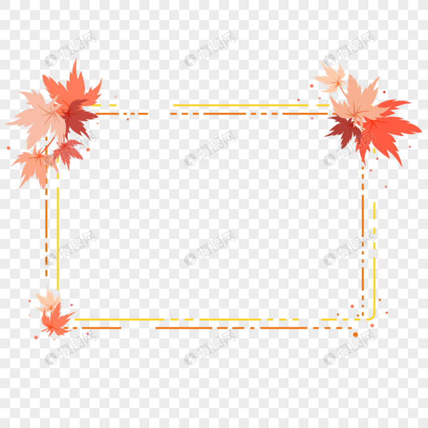 枫叶边框图片