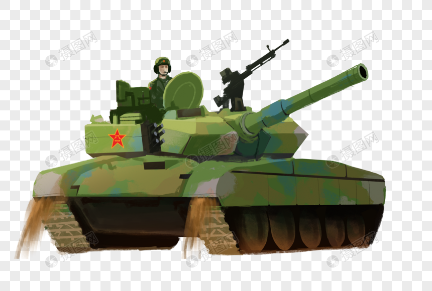 开坦克的军人图片