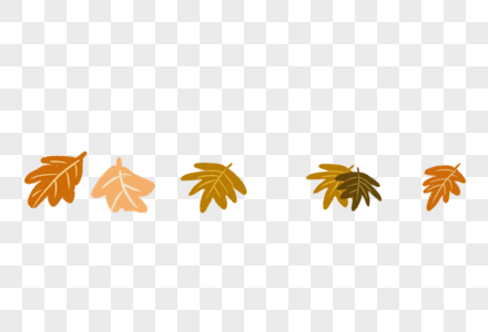 秋天的落叶手绘树叶落叶高清图片