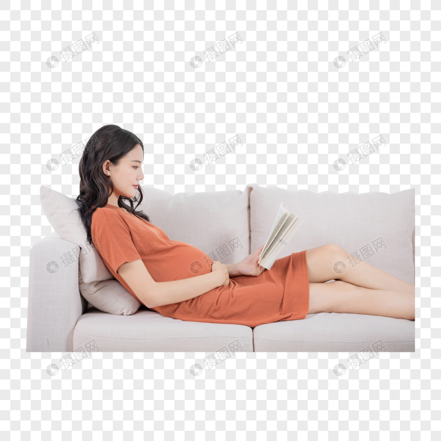 孕妇躺沙发上休息
