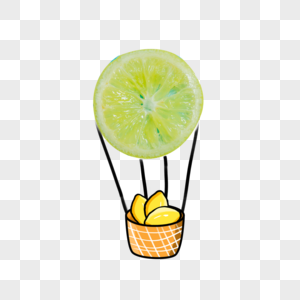 柠檬热气球图片