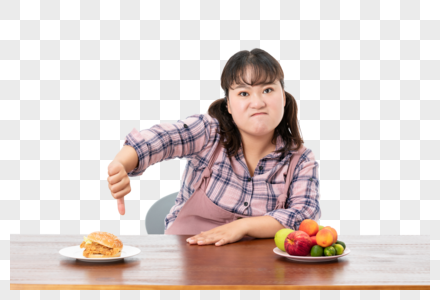 胖女孩健康饮食图片