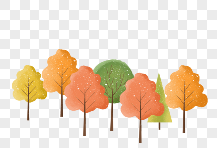 秋天的树林秋季的小树林高清图片