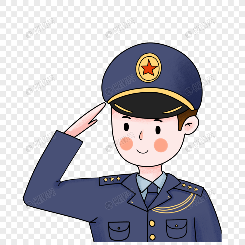 敬礼的军人