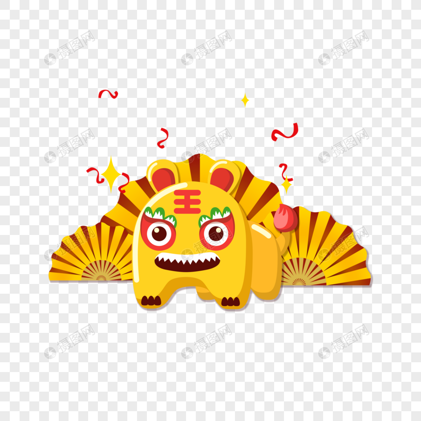 虎虎生威新年装饰素材