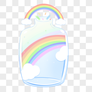 瓶中的彩虹彩虹世界素材高清图片