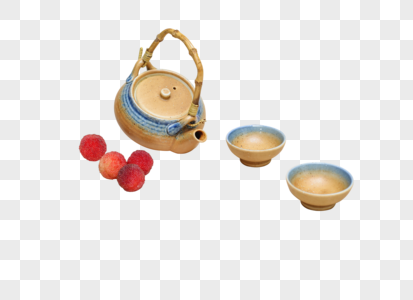 杨梅和茶杯图片