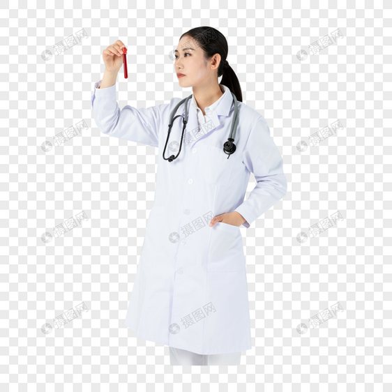 美女医生观察实验血样图片