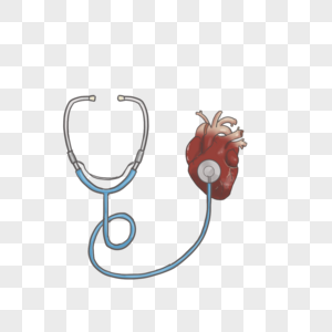 听诊器和心脏图片
