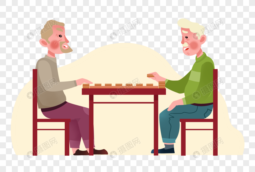 下象棋老年人图片