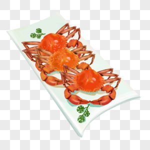 美食红蒸螃蟹图片