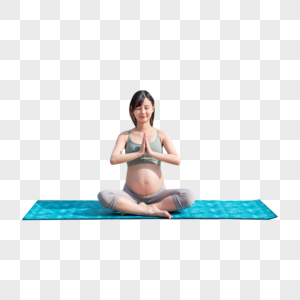 孕妇户外瑜伽高清图片