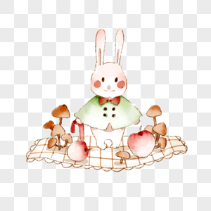 兔兔与苹果图片