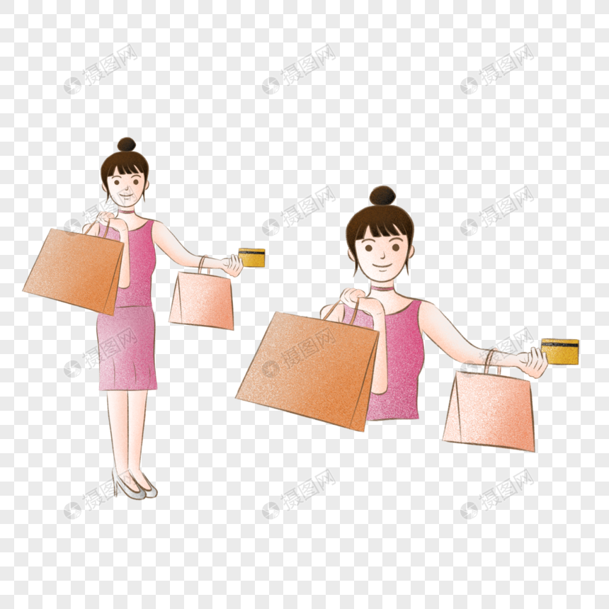 购物刷卡的女性图片