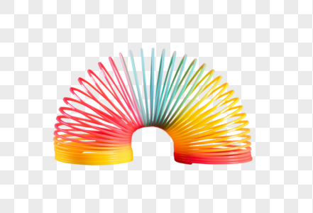 色彩彩虹圈元素弹簧圈高清图片