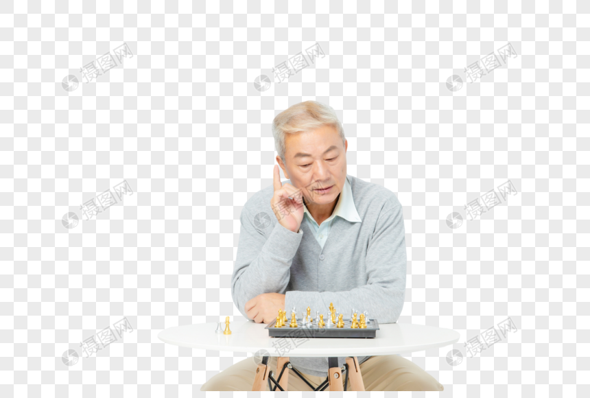 老年人下棋图片