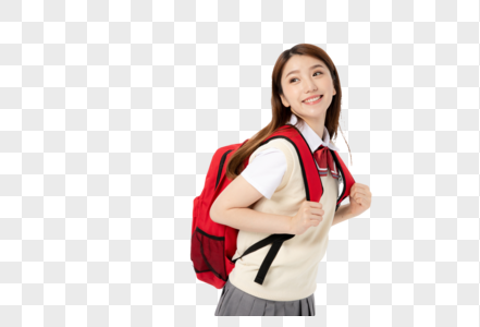 背书包的女高中生图片