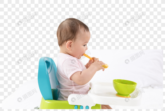宝宝自己吃饭图片