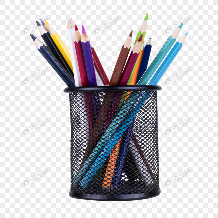 一笔筒彩色铅笔图片